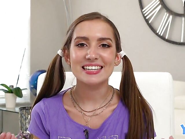 Pigtail teen fuck with fresh Bailey Base