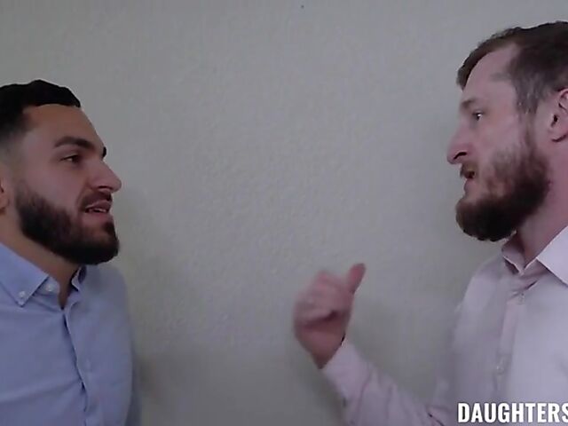 Alice Visby & Brie Klein - Horny daughters caught and fucked in a foursome