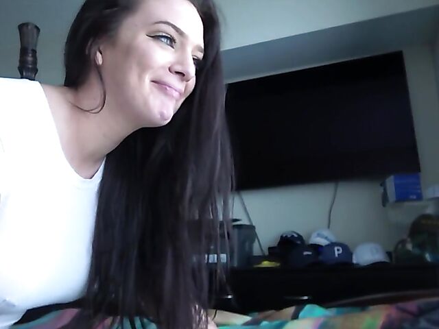 Alice Visby - Pierced nipple brunette POV with a lucky guy