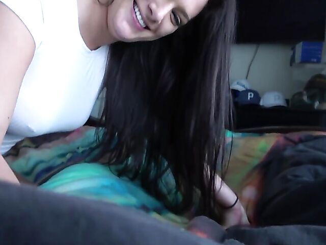 Alice Visby - Pierced nipple brunette POV with a lucky guy