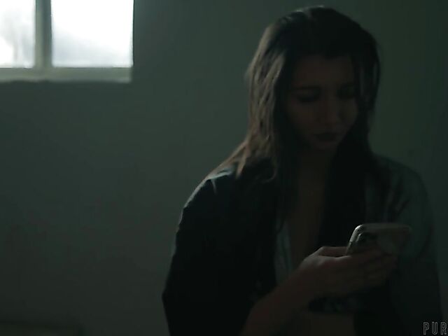 Skinny petite Maya Woulfe is his little slut