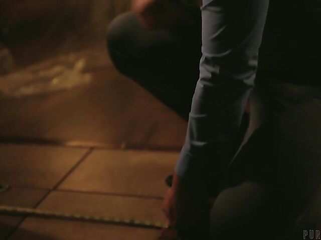 Skinny petite Maya Woulfe is his little slut