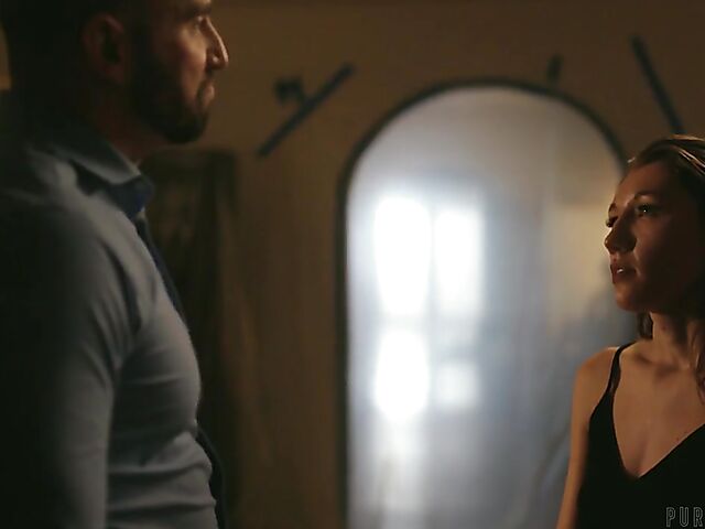 Skinny petite Maya Woulfe is his little slut