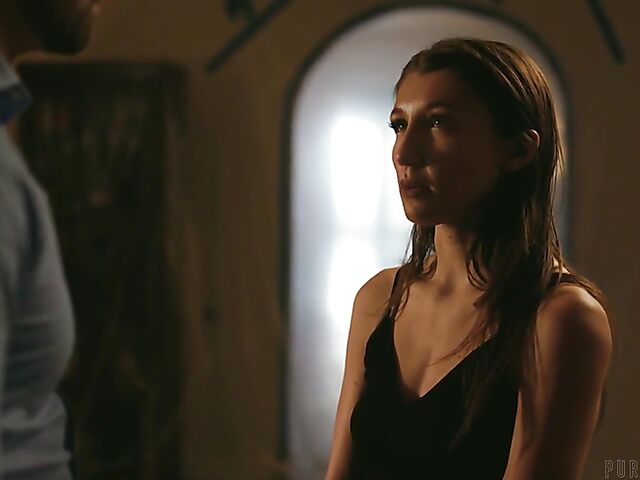 Skinny petite Maya Woulfe is his little slut