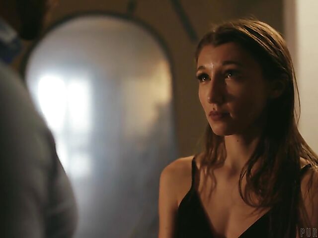 Skinny petite Maya Woulfe is his little slut