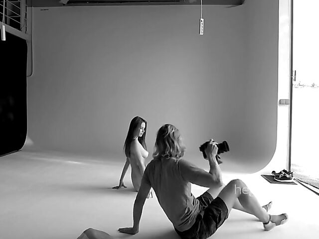 Behind the scenes of perfect Alisa posing nude during her photo session