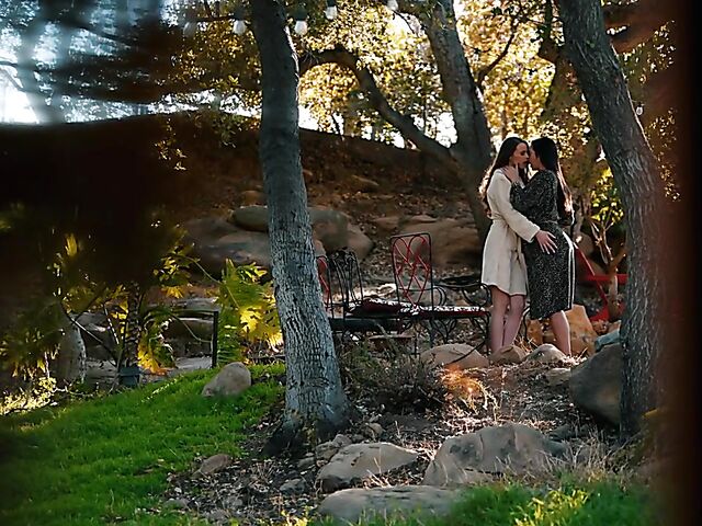 Lesbian threesome in the middle of the kitchen with Jillian Janson, Karlee Grey and Kylie Le Beau