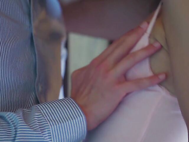 Delightful Sybil sucking his dick and fingering his ass