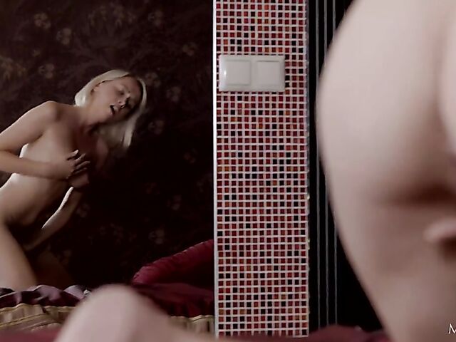 Blonde Bernie's fingering solo in her lovely panties