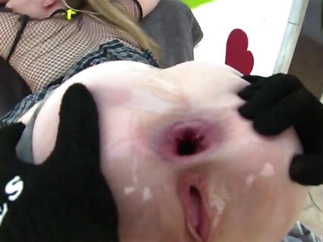 Rebel Rhyder - Girl in a mini skirt anal fucked and gaped