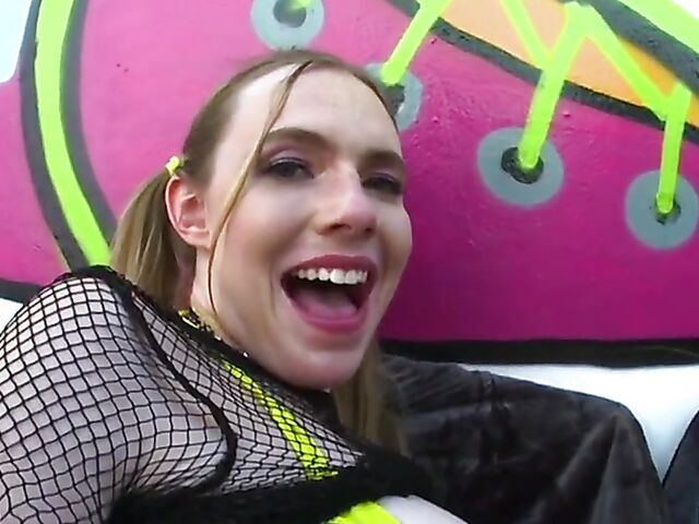 Rebel Rhyder - Girl in a mini skirt anal fucked and gaped