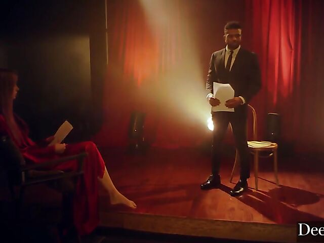 Interracial anal on stage with Haley Reed and Troy Francisco