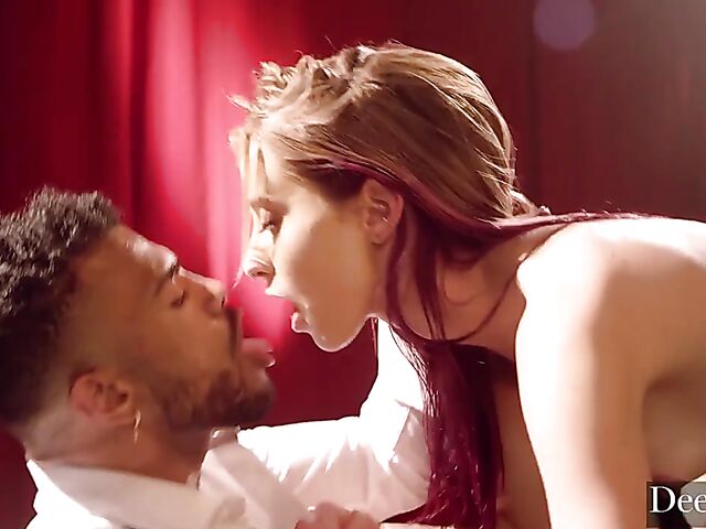 Interracial anal on stage with Haley Reed and Troy Francisco