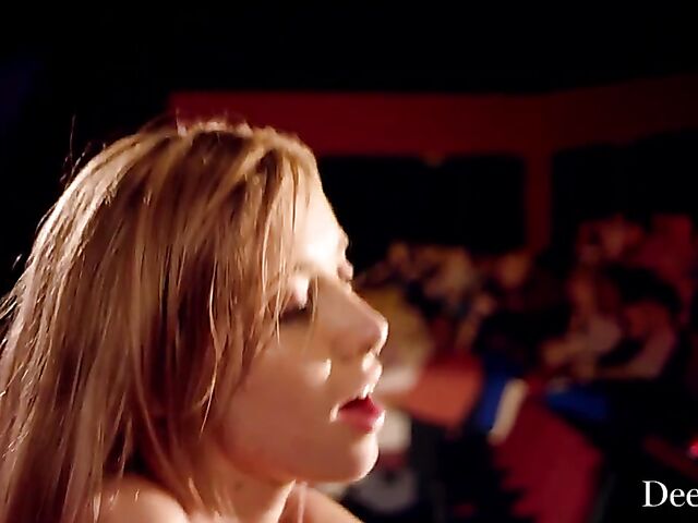 Interracial anal on stage with Haley Reed and Troy Francisco