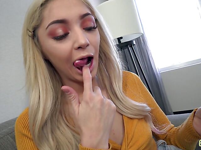 Sia Lust - Blonde step sister blowjob from your point of view