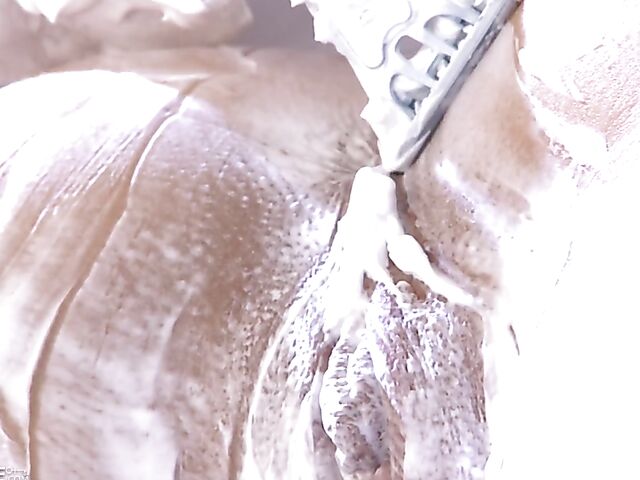 Blue Angel - Shaving her pussy in wrapped bondage to get her ready for good sex