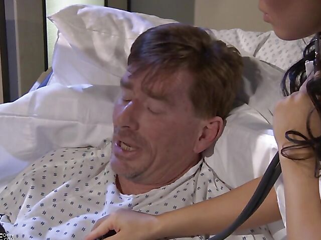 Asa Akira & Madelyn Marie - Asian nurse lesbian affair with her colleague in front of a patient