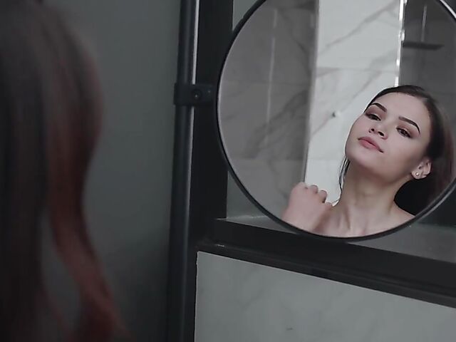 Lilly - Erotic solo fingering in the bathroom