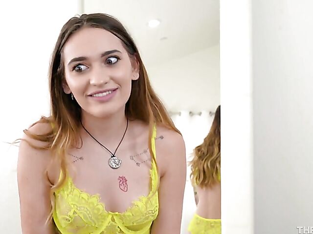 Sloppy deepthroat POV with Sera Ryder's makeup on