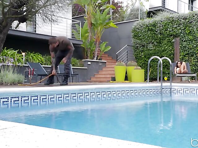 Anya Krey - Hot brunette fuck time with her tattooed gardener