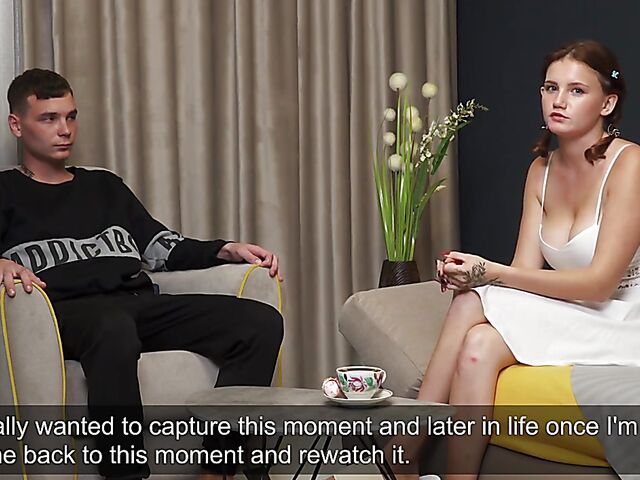 Galinka Nagymellu - Russian busty teen losing virginity with her boyfriend