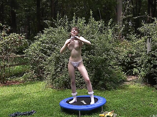 Michelle Anthony - Pissing teen outdoor pussy insertions during her photoshoot