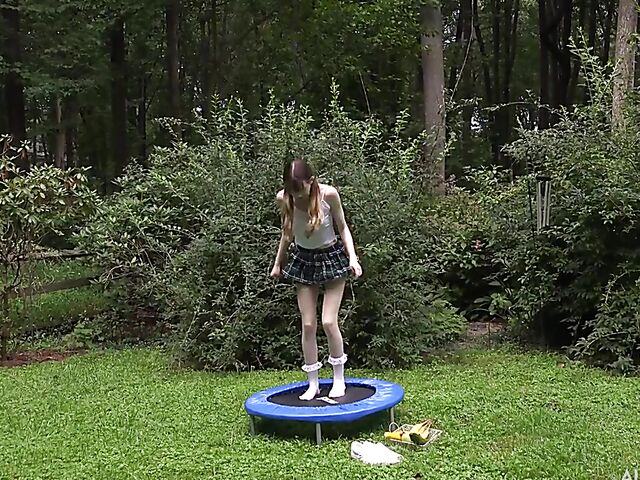 Michelle Anthony - Pissing teen outdoor pussy insertions during her photoshoot