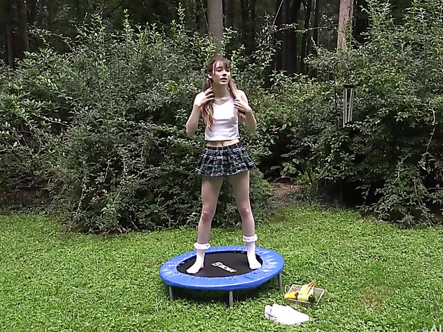 Michelle Anthony - Pissing teen outdoor pussy insertions during her photoshoot