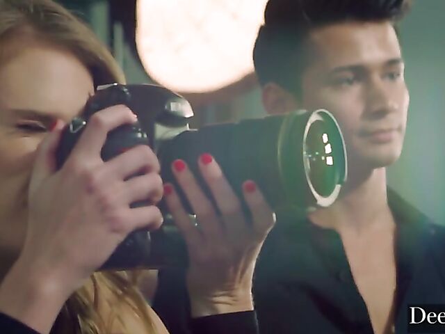 Kinky photoshoot and BBC threesome with hot models Ashley Lane and Naomi Swann