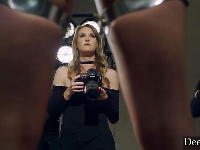 Kinky photoshoot and BBC threesome with hot models Ashley Lane and Naomi Swann