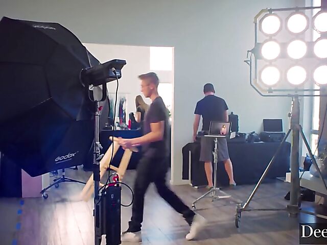 Kinky photoshoot and BBC threesome with hot models Ashley Lane and Naomi Swann