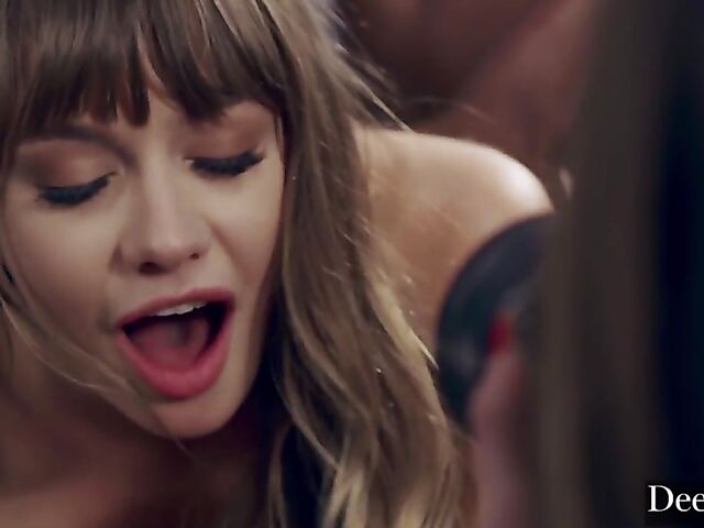 Kinky photoshoot and BBC threesome with hot models Ashley Lane and Naomi Swann