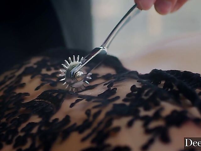 Blindfolded sex in lace lingerie with hot submissive woman Jill Kassidy