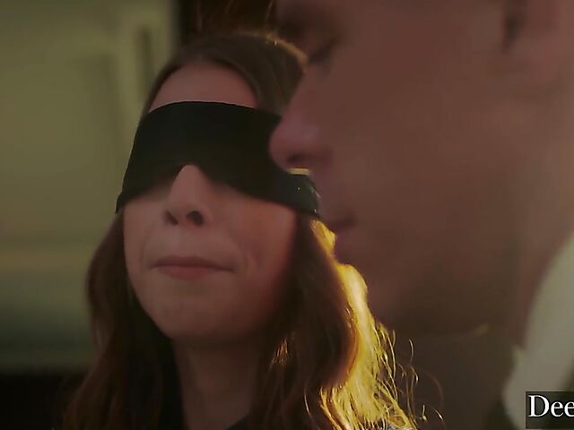 Blindfolded sex in lace lingerie with hot submissive woman Jill Kassidy