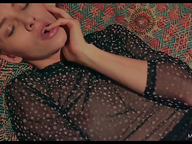 Bored Adel Morel playing chess alone and fingering herself in the evening