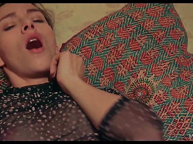 Bored Adel Morel playing chess alone and fingering herself in the evening