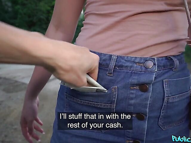 Keira Flow - Public pickup and sex for money outdoor POV