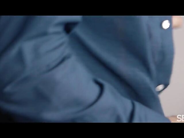 Erotic hot sex in bed with flat chested Eveline Dellai