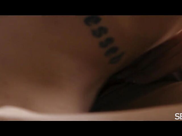 Erotic hot sex in bed with flat chested Eveline Dellai