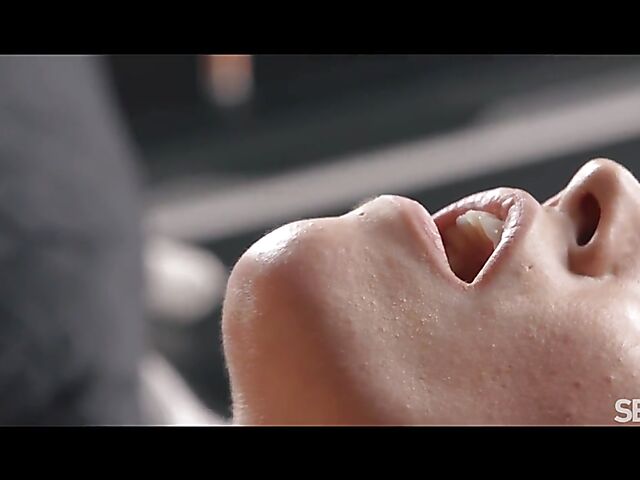 Erotic hot sex in bed with flat chested Eveline Dellai