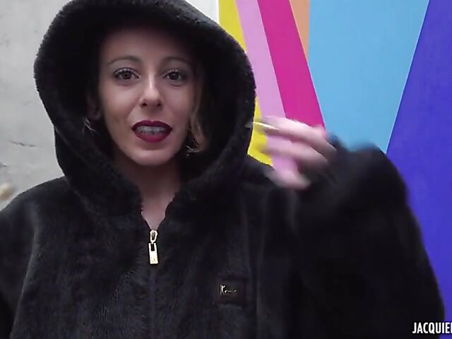 French gang bang with Jemma and four horny dudes