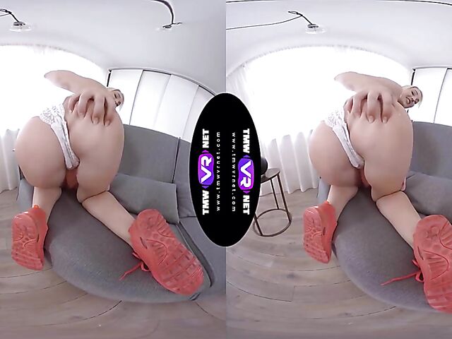 Lovita Fate - Frisky blonde girl masturbates in VR 3D