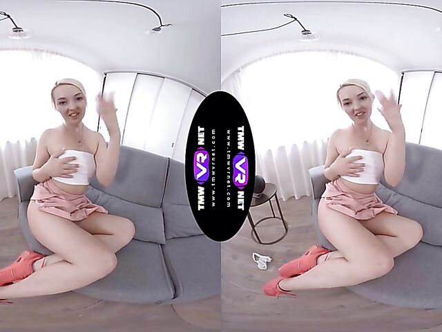 Lovita Fate - Frisky blonde girl masturbates in VR 3D