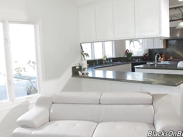 A big black cock for adorable latina Eliza Ibarra in the kitchen