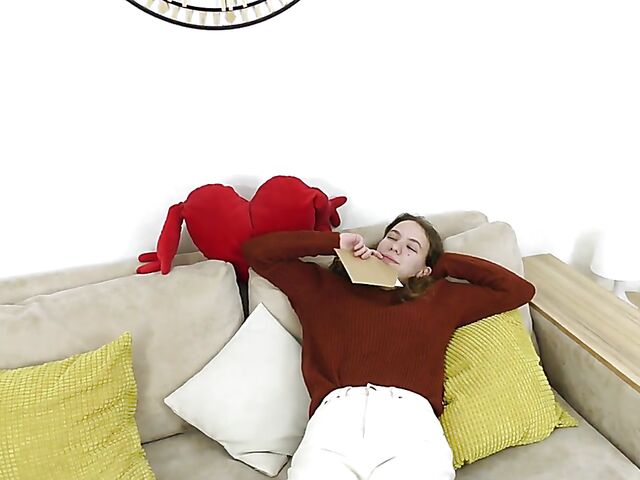 Madison Love - Solo pussy play on the couch