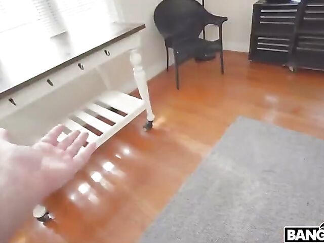 Blake Blossom - Blonde with big tits POV fucked in white crotchless panties