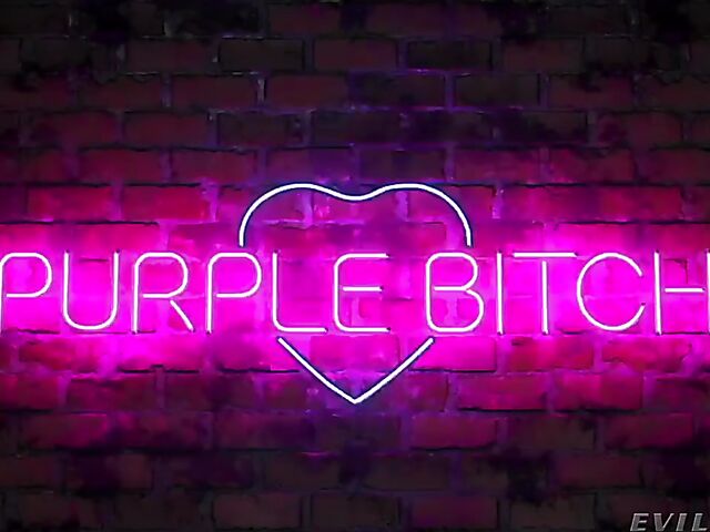 Cosplay anal with inked hottie Purple Bitch