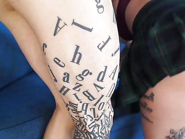 Tattooed anal couple Ivy Lebelle and Owen Gray