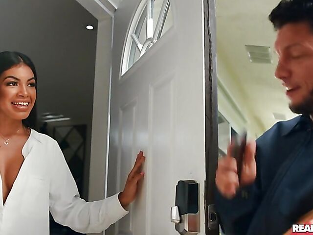 Maya Farrell meets the delivery guy with no panties on