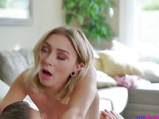 Skinny teen in pink miniskirt Chloe Temple plays golf and gets her hole pounded by her stepbro